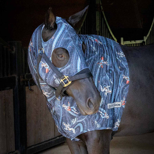 Jeffers Expression Lycra Hood for Horses - JEFCL6 - PreSale Cosmic Cowgirl - Cob - 17