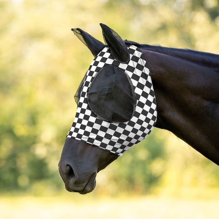 Jeffers Expression Lycra Horse Fly Mask with Ears - JEF2Q6 - Skater Cowgirl - Cob - 1