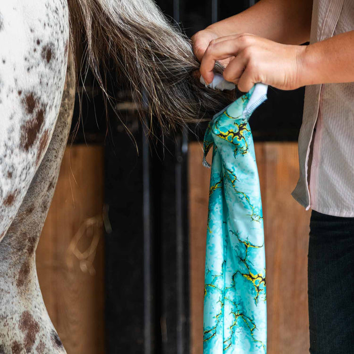 Jeffers Expression Lycra Horse Tail Bag, 24"L - JEF2YL - Bisbee Blue - 18