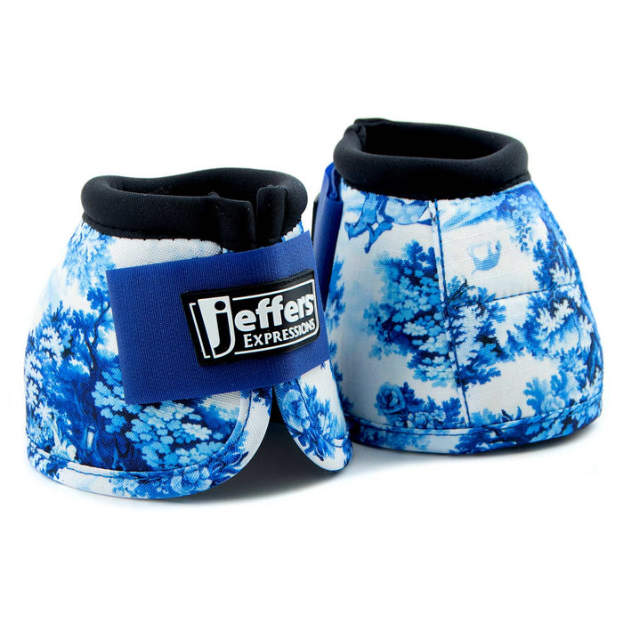 Jeffers Expression No-Turn Bell Boots for Horses, Pair, Nylon - JEF2XY - Equestrian Toile - Medium - 2 ct - 38