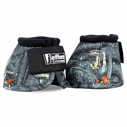 Jeffers Expression No-Turn Bell Boots for Horses, Pair, Nylon - JEFCKZ - PreSale Cosmic Cowgirl - Medium - 2 ct - 2