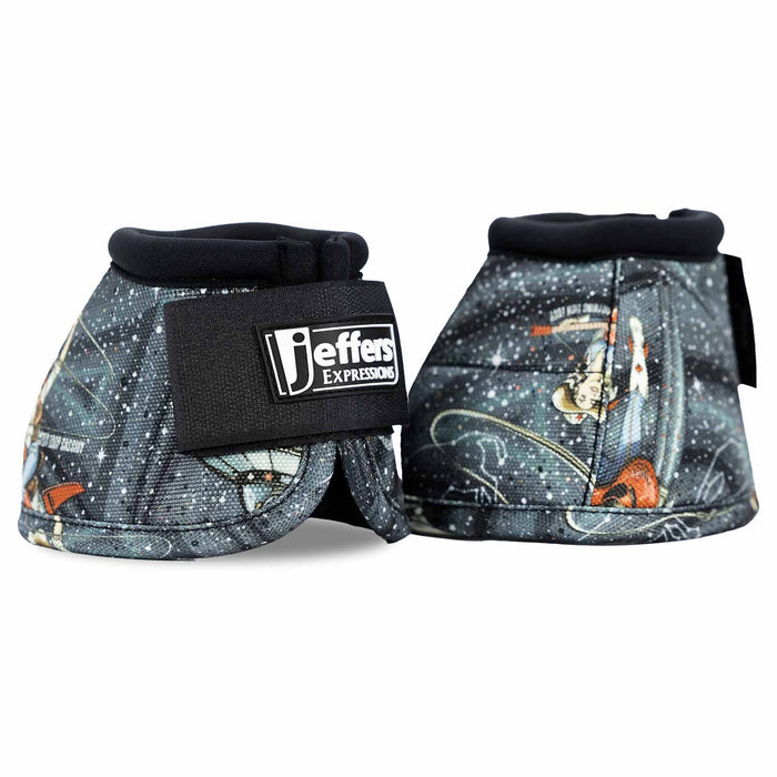 Jeffers Expression No-Turn Bell Boots for Horses, Pair, Nylon - JEFCKZ - PreSale Cosmic Cowgirl - Medium - 2 ct - 2