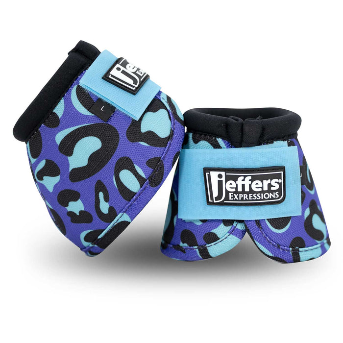 Jeffers Expression No-Turn Bell Boots for Horses, Pair, Nylon - JEFCL2 - PreSale Maya Cheetah - Medium - 2 ct - 6