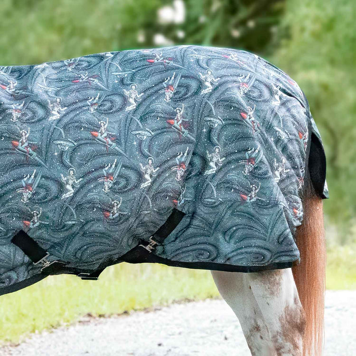 Jeffers Expression Pony 1200 Denier Medium Weight Standard Neck Turnout Blanket, 240g Fill - JEFCJ6 - PreSale Cosmic Cowgirl - 39" - 3