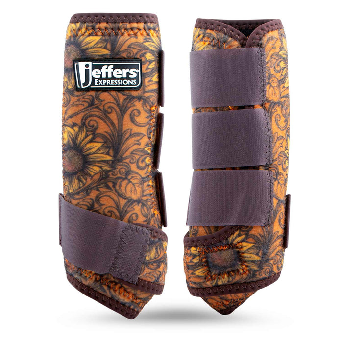 Jeffers Expression Protective Boots for Horses - JEF2X5 - Bloomin' Toolin' - Small - 2 ct - 12