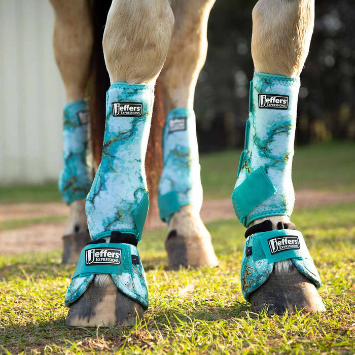 Jeffers Expression Protective Boots for Horses - JEF2X8 - Bisbee Blue - Small - 2 ct - 11