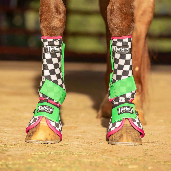 Jeffers Expression Protective Boots for Horses - JEF2KU - Skater Cowgirl - Small - 2 ct - 4