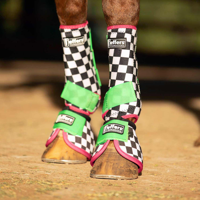 Jeffers Expression Protective Boots for Horses - JEF2KU - Skater Cowgirl - Small - 2 ct - 5