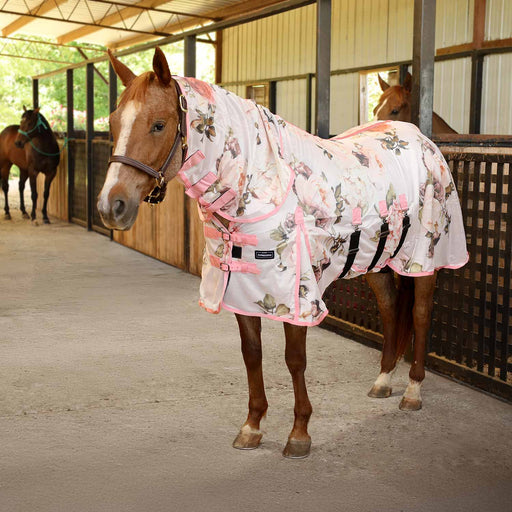 Jeffers Expression Softmesh Combo Neck Horse Fly Sheet - JEF2PW - Rose Garden - 66" - 1