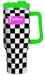Jeffers Expression Stainless Steel Lidded Tumbler with Handle, 40 oz (Straw Included) - JEF1WT - Skater Girl - 40 oz - 3