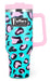 Jeffers Expression Stainless Steel Lidded Tumbler with Handle, 40 oz (Straw Included) - JEF1WW - Party Cheetah - 40 oz - 7