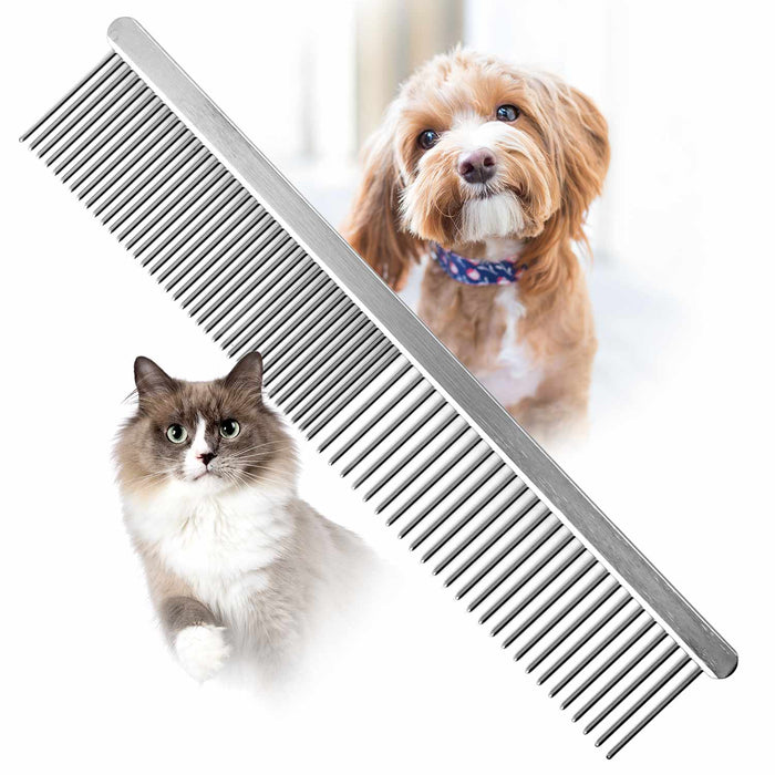 Jeffers Flat Back Pet Grooming Combs - UWCC - 7.5"L - 1" teeth - 9