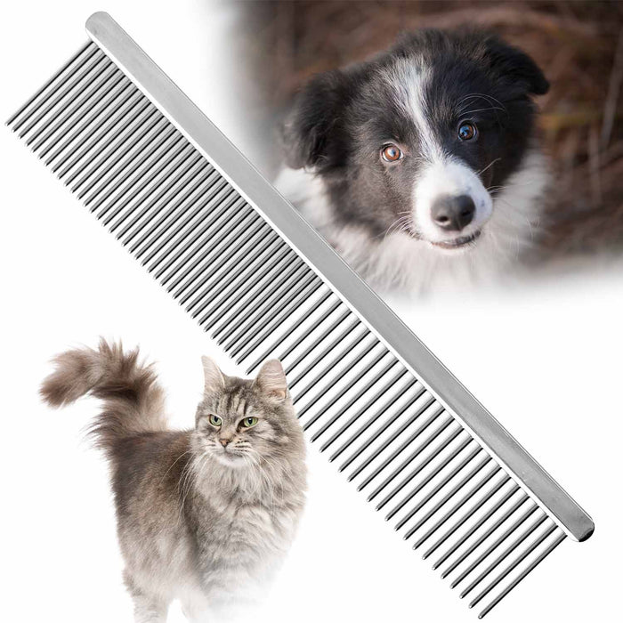 Jeffers Flat Back Pet Grooming Combs - UWCD - 7.5"L - 1 - 1/4" teeth - 11