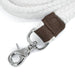 Jeffers Flat Braid Cotton Roping Rein, 7' White - FMR1 - White - 6
