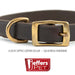 Jeffers Flat Latigo Leather Dog Collar with Brass Hardware - 8M02 - 9" - 5/8" W - 3