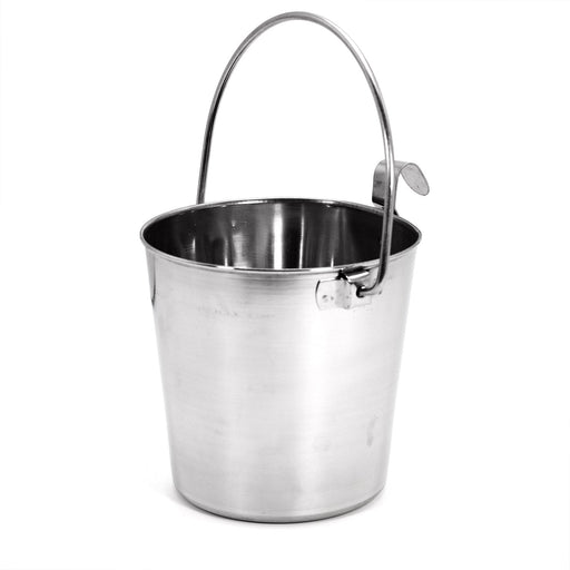 Jeffers Flat-Sided Stainless Steel Pails with Hook & Handle - G3S1 - 1 Hook - 1 Quart - 1 - 1