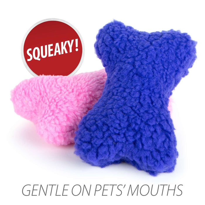 Jeffers Fuzzy Shapes with Squeakers, Assorted Colors - Jeffers - Dog Supplies > Dog Toys