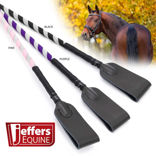Jeffers Glitter Ribbon 26 Inch Riding Crop - IA7J - Purple - 2