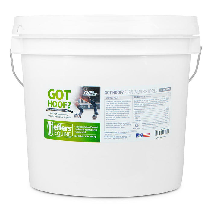 Jeffers Got Hoof? Concentrated Horse Hoof Supplement - JAXG2 - 20 lbs - 320 Day Supply - 4