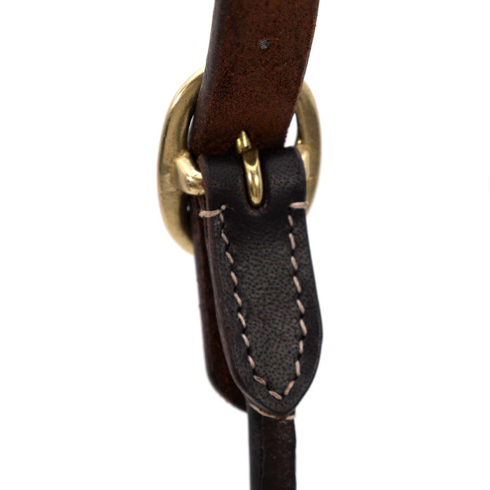 Jeffers Harness Leather Show Halter for Cattle – Includes Lead & Brass Chain - JEF01H - Havana - Small - 1 - 2