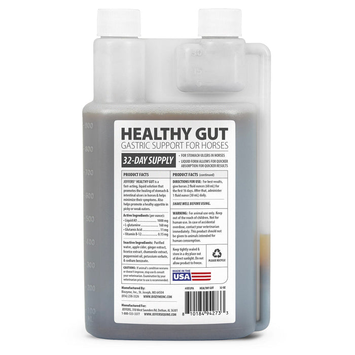 Jeffers Healthy Gut Gastric Support Liquid Supplement for Horses - JEF2PA - 32 oz - 32 Day Supply - 1 - 2