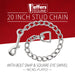 Jeffers Horse Lead Chain with Bolt Snap End & Square Eye Swivel End - IABF - 30" - Brass - plated - 3