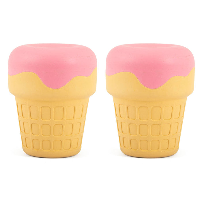 Jeffers Ice Cream Cone Natural Rubber Stuffable Treat Dispensing Dental Dog Chew Toy - I7QV-2 - Multi - Medium - 2 - 25