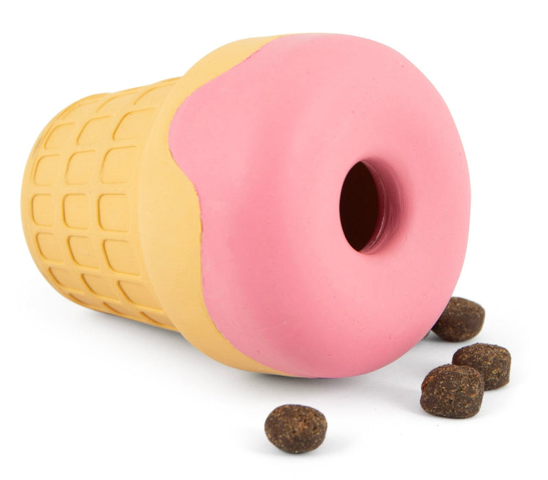 Jeffers Ice Cream Cone Natural Rubber Stuffable Treat Dispensing Dental Dog Chew Toy - I7QV - Multi - Medium - 1 - 16