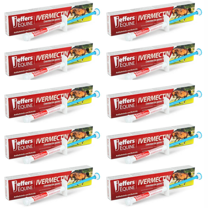 Jeffers Ivermectin Horse Dewormer Gel, Apple Flavored - JVBB-10 - 10 Pack - Apple - 13