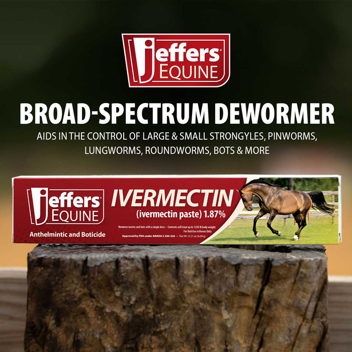 Jeffers Ivermectin Horse Dewormer Gel, Apple Flavored - JVBB - Single Pack - Apple - 2