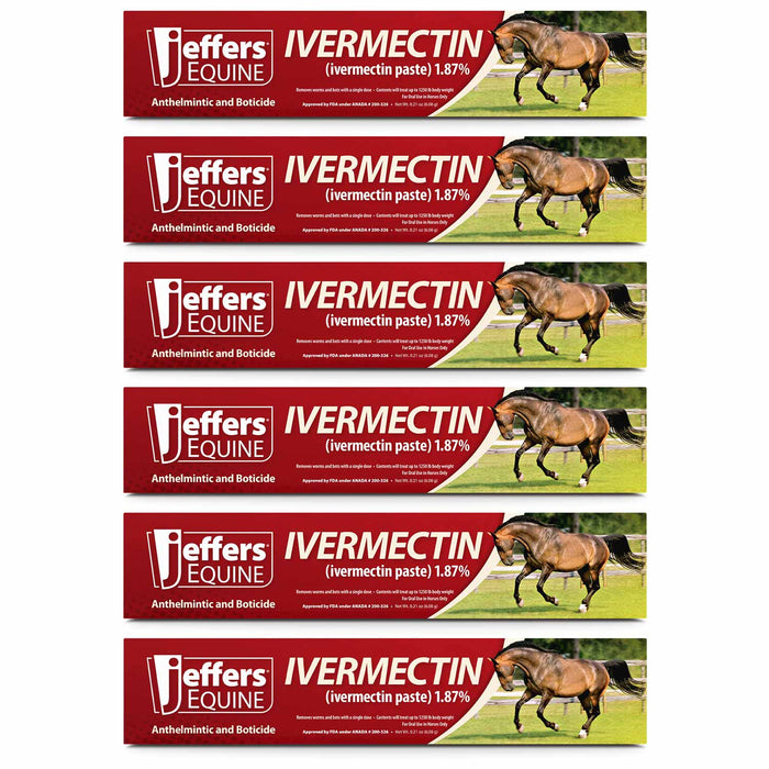 Jeffers Ivermectin Horse Dewormer Gel, Apple Flavored - JVBB-6 - 6 Pack - Apple - 13