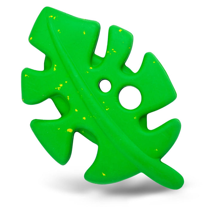 Jeffers Leaf Shaped Natural Rubber Dog Chew Toy with Dental Benefits and Vanilla Scent for Medium Chewers - I7Q6 - Green - Medium - 1 - 8