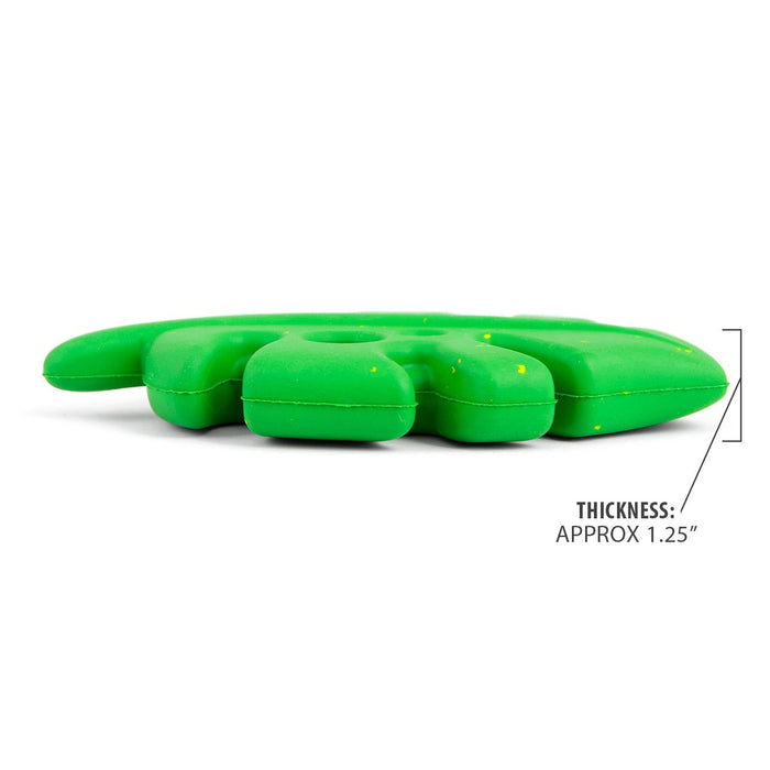Jeffers Leaf Shaped Natural Rubber Dog Chew Toy with Dental Benefits and Vanilla Scent for Medium Chewers - I7Q6 - Green - Medium - 1 - 4