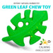 Jeffers Leaf Shaped Natural Rubber Dog Chew Toy with Dental Benefits and Vanilla Scent for Medium Chewers - I7Q6 - Green - Medium - 1 - 2