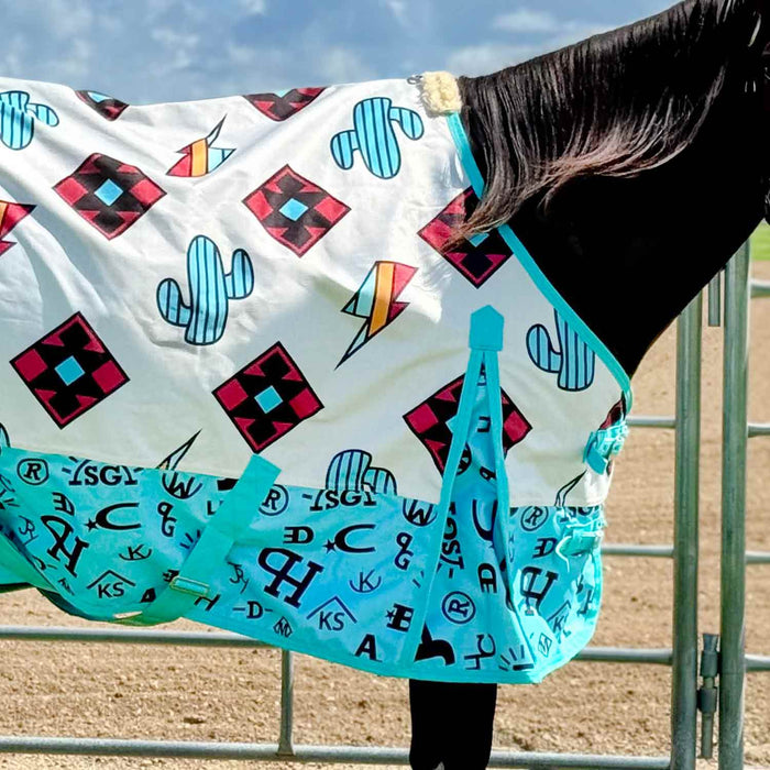 Jeffers Limited Edition "The Avarie" 1200 Denier Economy Plus Standard Neck Medium Weight Horse Turnout Blanket, 240g Fill - GAGYP - Avarie - 66" - 5