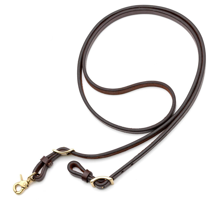 Jeffers LuxeLeather Heavy Oiled Adjustable Roping Rein with Scissor Snap for Horses - JEF13R - Heavy Oiled - 5/8" x 8' - 1 - 18