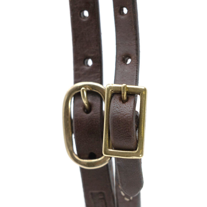 Jeffers LuxeLeather Heavy Oiled Browband Headstall with Quick Change Bit Ends for Horses - JEF13T - Heavy Oiled - Full - 1 - 4