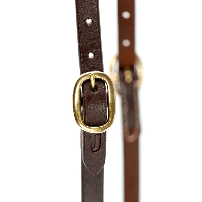 Jeffers LuxeLeather Heavy Oiled Sliding Ear Headstall with Water Tie Bit Ends for Horses - JEF13U - Heavy Oiled - Full - 1 - 4