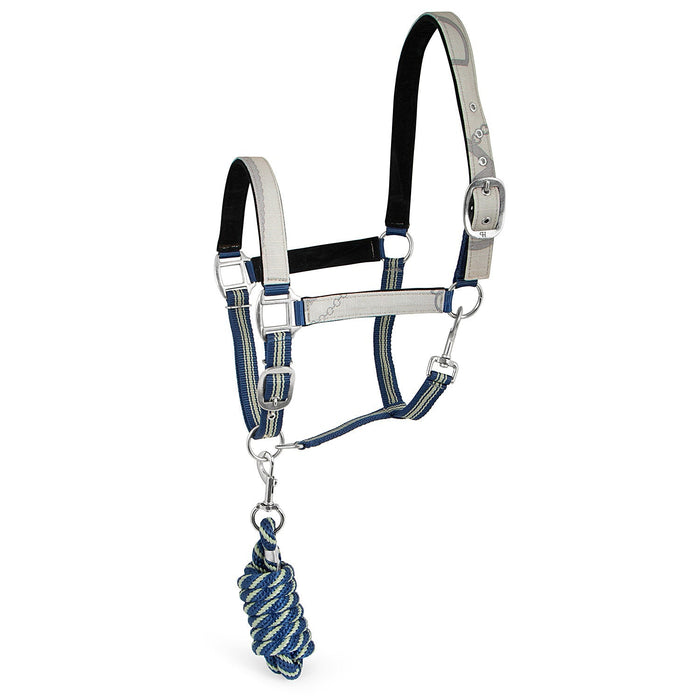 Jeffers Matching Horse Halter & Lead Rope 2 Piece Set, Full Size - GAG1T1 - Latte Snaffles & Irons - Full - 18