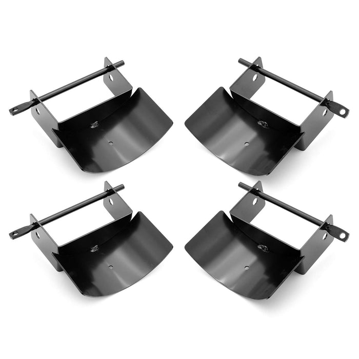 Jeffers Metal Horse Jump Cups, Pair - IAB9-2 - 2 Pack - 4 Pcs - Black - 9