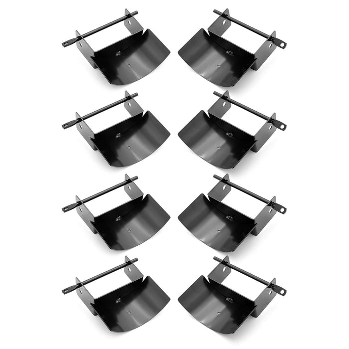 Jeffers Metal Horse Jump Cups, Pair - IAB9-4 - 4 Pack - 8 Pcs - Black - 10