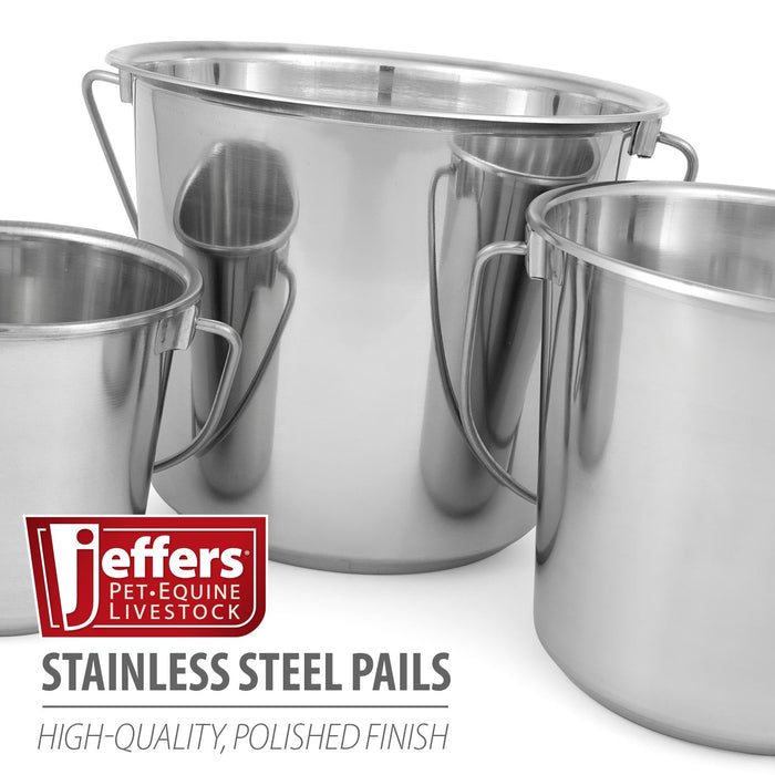 Jeffers Multi - Purpose Stainless Steel Pails with Handle - G3P4 - 2 quart - 2