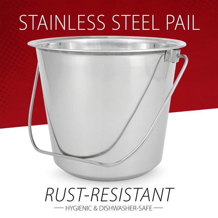 Jeffers Multi - Purpose Stainless Steel Pails with Handle - G3P4 - 2 quart - 7