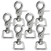 Jeffers Nickel - Plated Die Cast Trigger Snap (Scissor Snap) with Swivel Square Eye - IAC8-6 - 5/8" - 6 Pack - 7