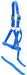 Jeffers Nylon "Grow With Me" Weanling Horse Halter, 3/4"W - SSGW - Royal Blue - 3