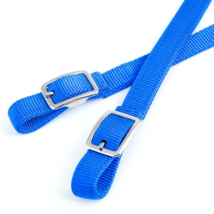 Jeffers Nylon One - Ear Western Horse Headstall - SSNF - Royal Blue - 19