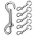 Jeffers Open Eye Snap - IABX-6 - Zinc - plated - 4" L - 6 pk - 14