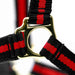 Jeffers Padded Nylon Horse Halter with Throat Snap - IA6D - Black/Red - 15