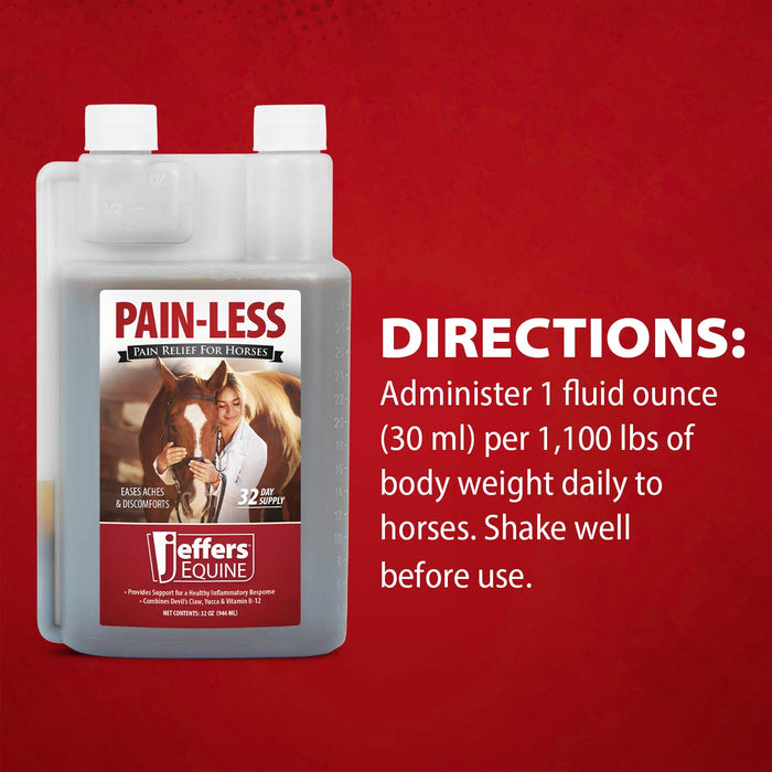 Jeffers Pain - Less Pain Relief Liquid for Horses - JEF2P7 - 32 oz - 1 - 5