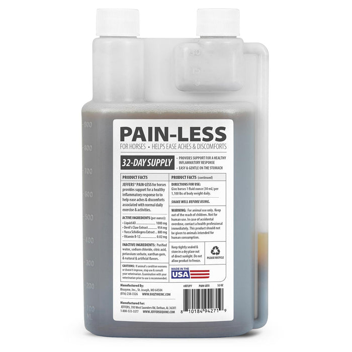 Jeffers Pain - Less Pain Relief Liquid for Horses - JEF2P7 - 32 oz - 1 - 7
